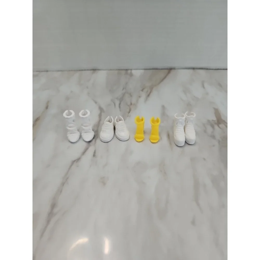 Barbie Doll Shoe Lot Tennis Shoes, Yellow Heels High Tops‎